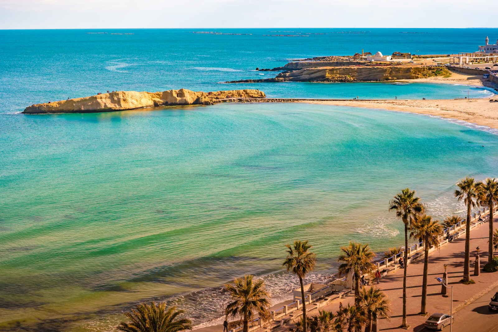 Vue sur la mer Méditerranée, Monastir, Tunisie