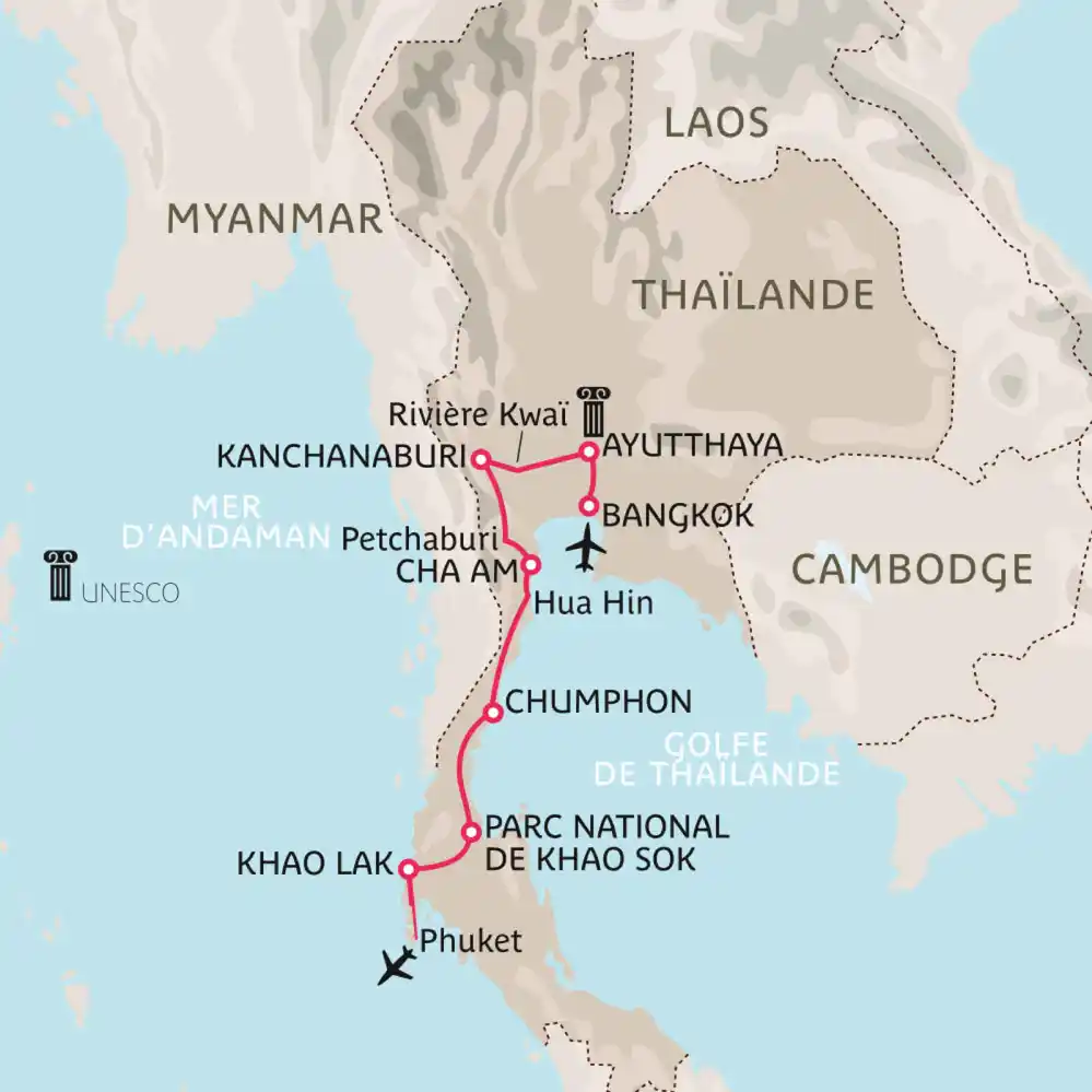 Carte Nature méconnue de Thaïlande en privé