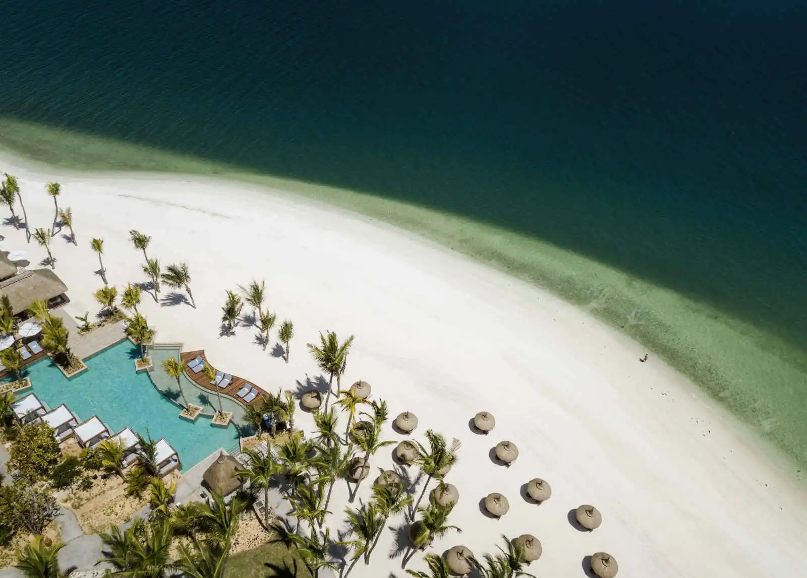 Plage et restaurant La Pointe, hôtel One&Only Le Saint Géran, Poste de Flacq, île Maurice