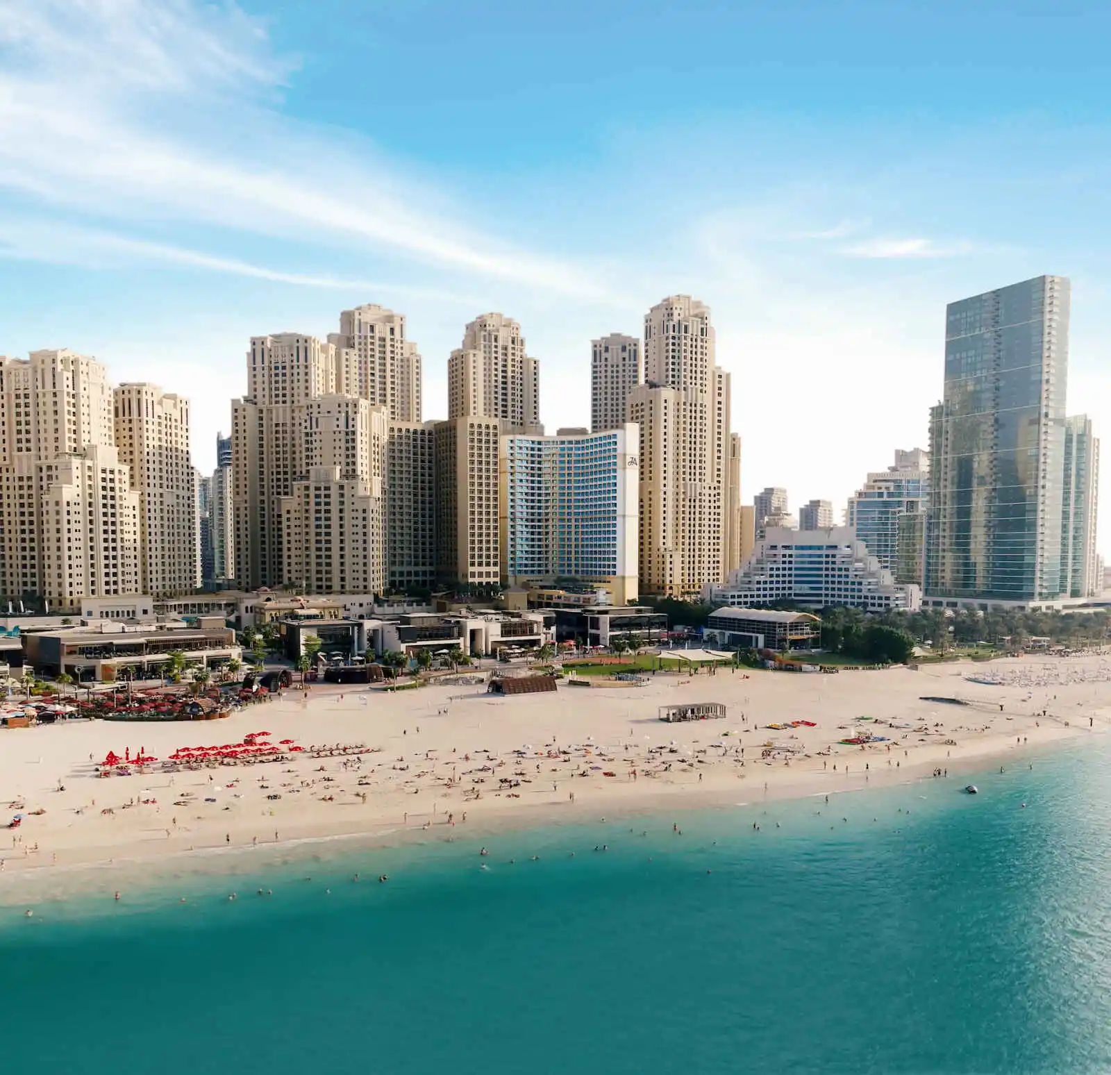 Vue aérienne JA Ocean View Hotel, Dubaï, Émirats arabes unis