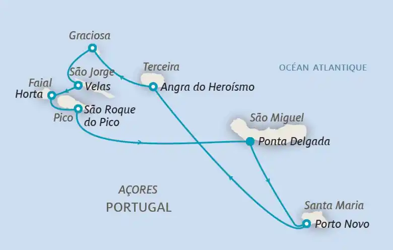 Carte Toutes les couleurs des Açores
