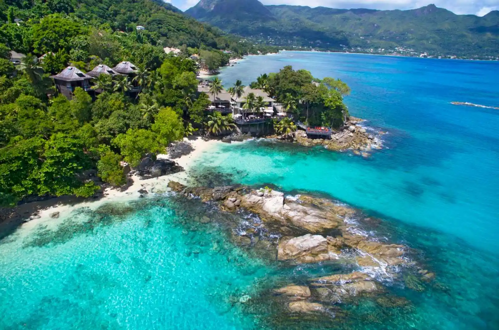 Vue aérienne de l'hôtel, Hilton Seychelles Northolme Resort & Spa