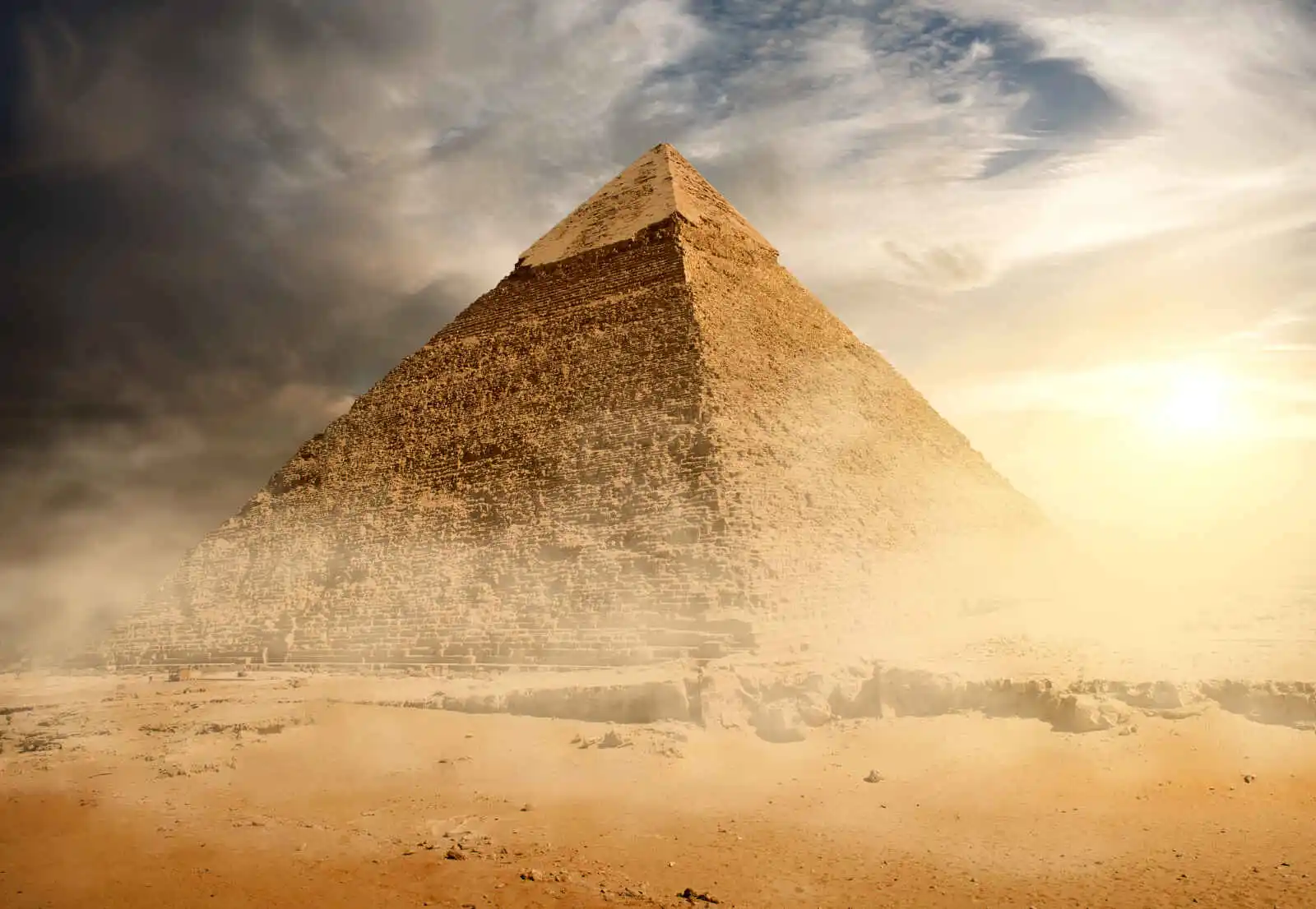 Pyramide de Khephren, plateau de Gizeh, Le Caire, Égypte