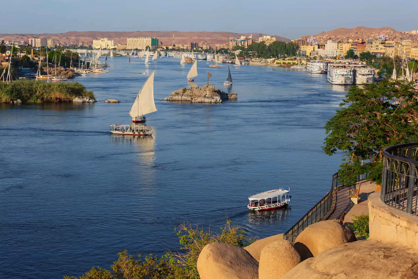 Felouques sur le Nil, Assouan, Egypte