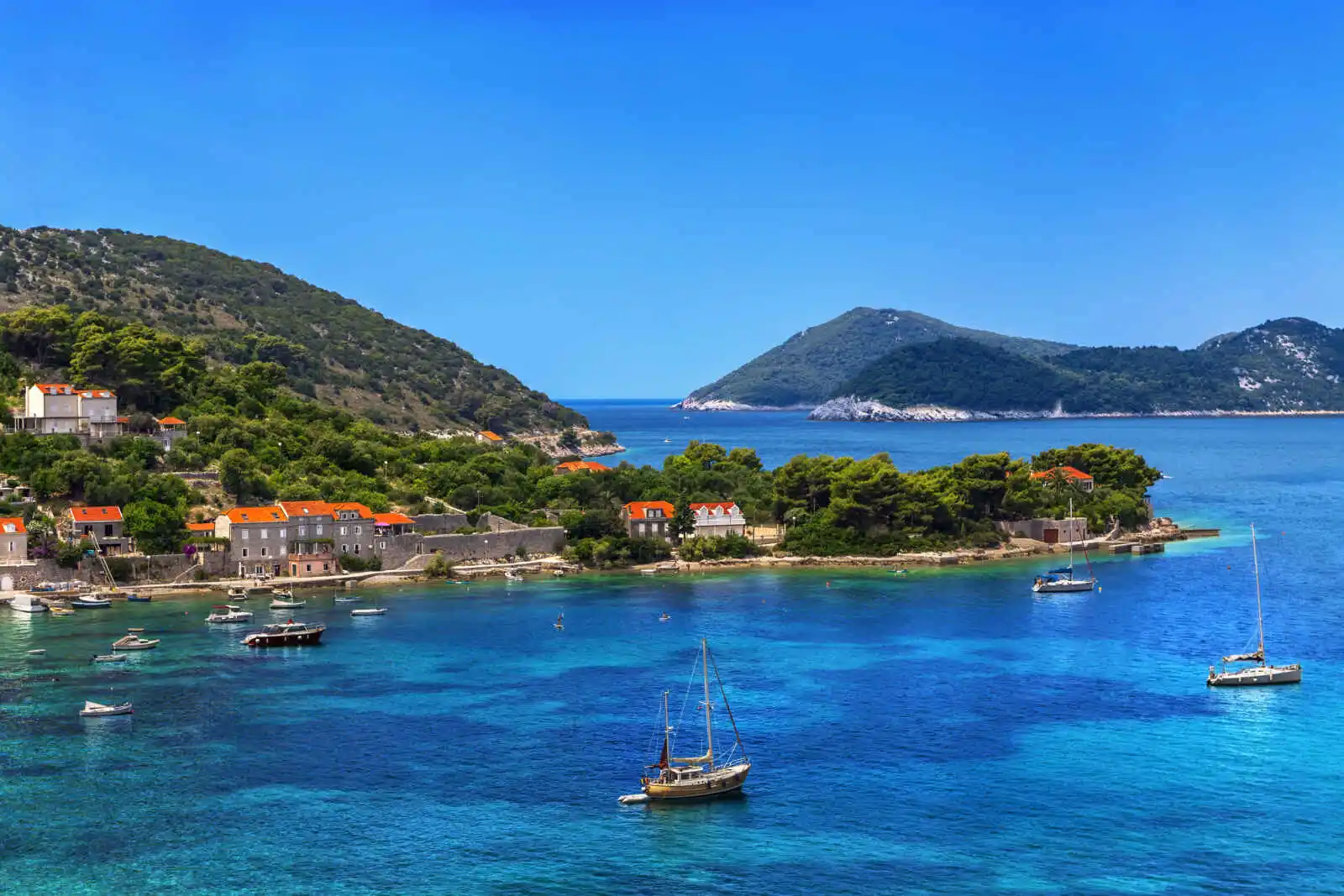 Île de Kolocep, îles Elaphites, Croatie
